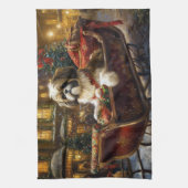 Linge De Cuisine Saison de Noël Shih Tzu (Vertical)