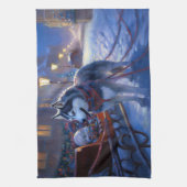 Linge De Cuisine Saison de Noël Sibérienne Husky (Vertical)