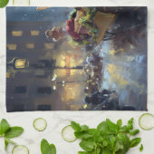 Linge De Cuisine saison des fêtes de Noël de chihuahua (Plié)