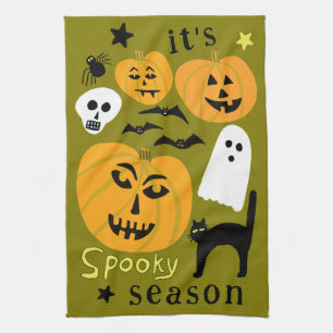 Linge De Cuisine Saison éffrayante Citrouilles Ghost Bat HALLOWEEN