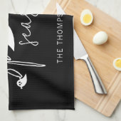 Linge De Cuisine Saison éffrayante Texte Et Fantômes Blancs Hallowe (Quart Plié)