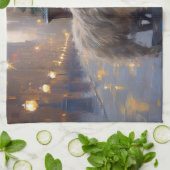 Linge De Cuisine Saison Festive de Noël à Cairn Terrier (Plié)