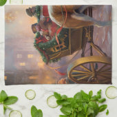 Linge De Cuisine Saison festive de Noël beagle (Plié)