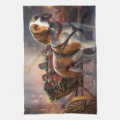 Linge De Cuisine Saison festive de Noël beagle (Vertical)