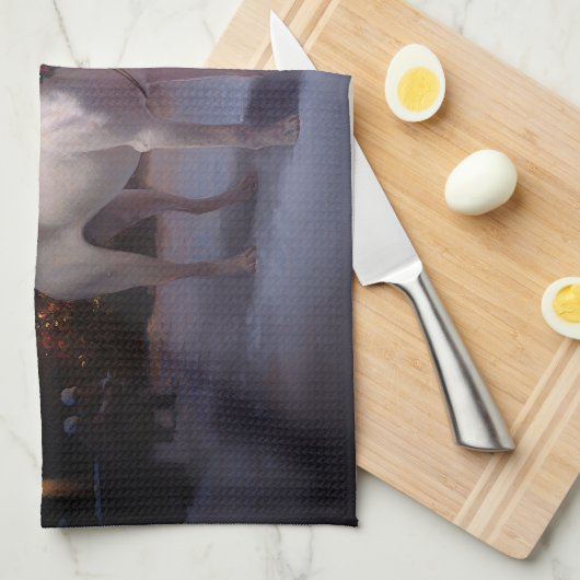 Linge De Cuisine Saison Festive de Noël Bull Terrier (Quart Plié)