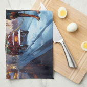 Linge De Cuisine Saison Festive de Noël Doberman (Quart Plié)