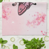 Linge De Cuisine Sakura Bliss, Pink Moth, Arrière - plan Sakura (Plié)