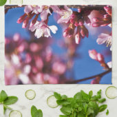 Linge De Cuisine Sakura Cerry Blossoms Touché Bleu (Plié)