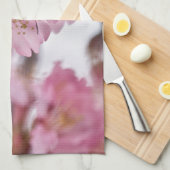 Linge De Cuisine Sakura Cherry Blossoms rose pâle (Quart Plié)