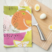 Linge De Cuisine Salade de fruits; collage de fruits d'été (Quart Plié)
