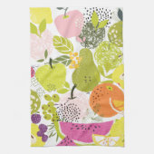 Linge De Cuisine Salade de fruits; collage de fruits d'été (Vertical)