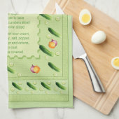 Linge De Cuisine Salade d'été de concombre et d'oignon (Quart Plié)