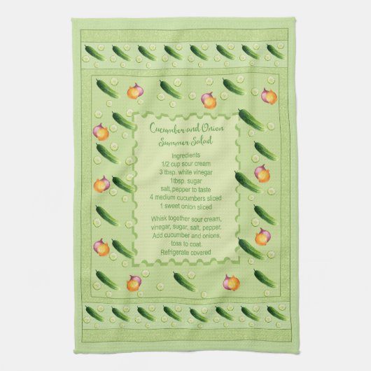 Linge De Cuisine Salade d'été de concombre et d'oignon (Vertical)