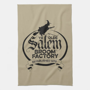 Linge De Cuisine Salem Witch Broom Factory - drôle vintage gothique