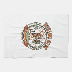 Linge De Cuisine Salle de boxe Chat Salle de boxe Chat Vintage Vect