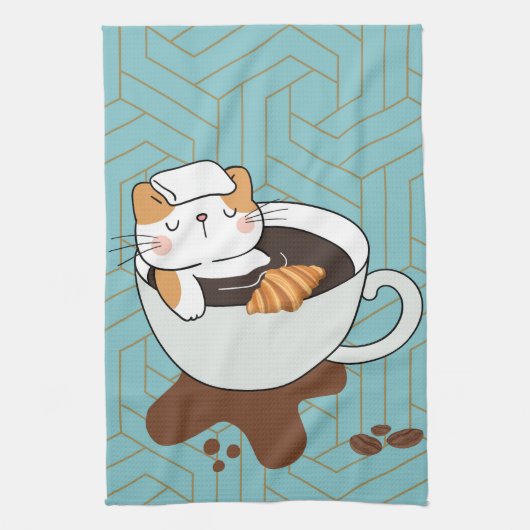 Linge De Cuisine Salon de chat café (Vertical)