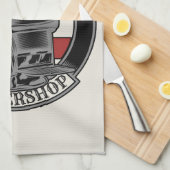 Linge De Cuisine Salon de coiffeur Retro Personnalisé (Quart Plié)