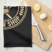 Linge De Cuisine Salon de coiffure personnalisé Skull Rockabilly (Quart Plié)