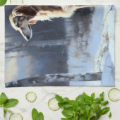 Linge De Cuisine Saluki Laisser neiger Noël (Plié)