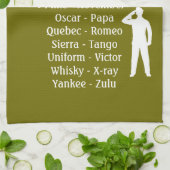 Linge De Cuisine Saluons Soldats de l'Armée Cours d'Alphabet Phonét (Plié)