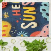Linge De Cuisine Salutation joyeuse "Bonjour Sunshine" (Plié)