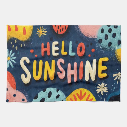 Linge De Cuisine Salutation joyeuse "Bonjour Sunshine" (Horizontal)