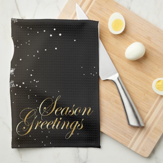 Linge De Cuisine Salutations de saison (Quart Plié)