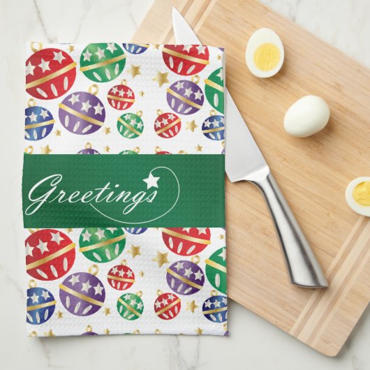 Linge De Cuisine Salutations de saison Jingle Bells (Quart Plié)