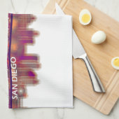 Linge De Cuisine San Diego California Skyline (Quart Plié)