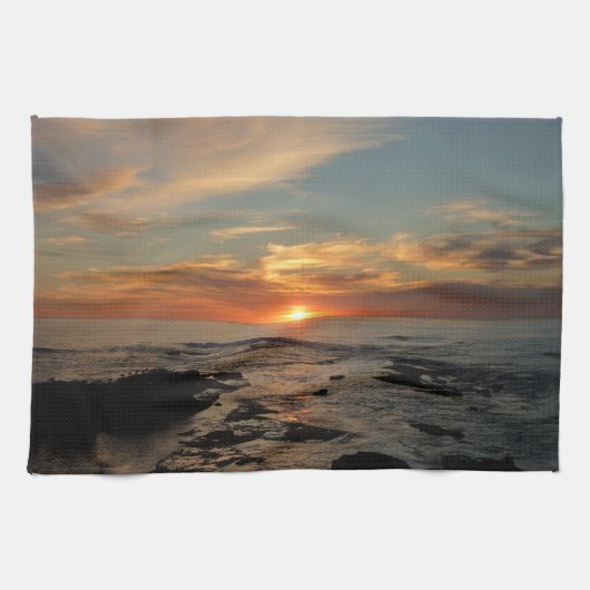 Linge De Cuisine San Diego Sunset II California Seascape (Horizontal)
