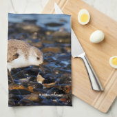 Linge De Cuisine Sanderling Dines sur Clam à la plage (Quart Plié)