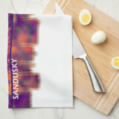 Linge De Cuisine Sandusky Ohio Skyline (Quart Plié)