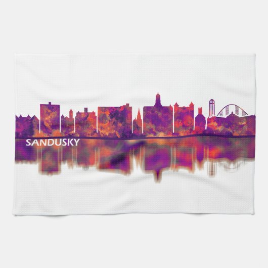 Linge De Cuisine Sandusky Ohio Skyline (Horizontal)