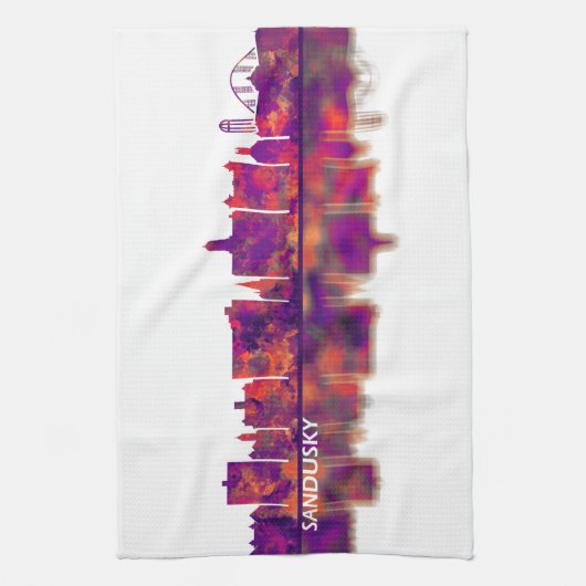 Linge De Cuisine Sandusky Ohio Skyline (Vertical)