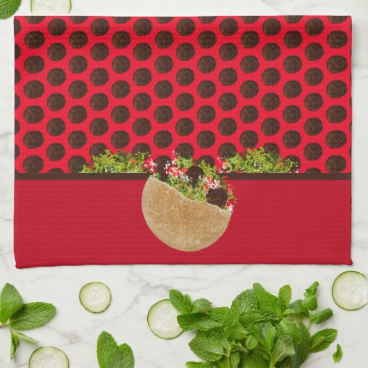 Linge De Cuisine Sandwichs Falafel (Plié)