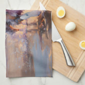 Linge De Cuisine Sandy Australian Shepherd Dog on Beach Sunset (Quart Plié)