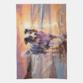 Linge De Cuisine Sandy Australian Shepherd Dog on Beach Sunset (Vertical)