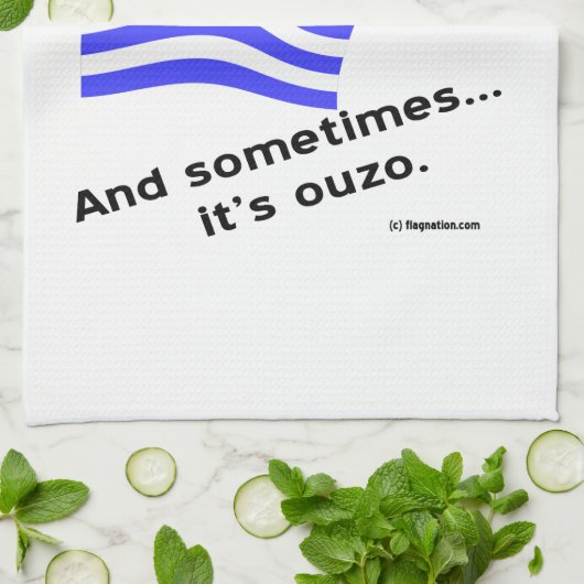 Linge De Cuisine Sang d'Hellas & Ouzo (Plié)