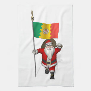 Linge De Cuisine Santa Claus Avec L'Enseigne De Los Angeles
