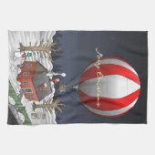 Linge De Cuisine Santa Claus delivers Christmas presents (Horizontal)