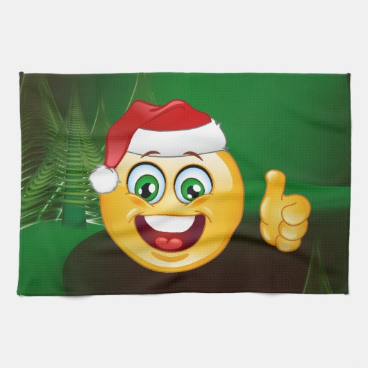 Linge De Cuisine santa claus emojis (Horizontal)