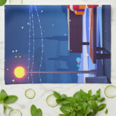 Linge De Cuisine Santa Claus on Park bench (Plié)