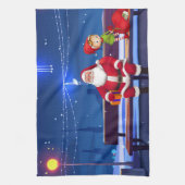 Linge De Cuisine Santa Claus on Park bench (Vertical)