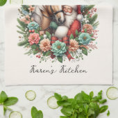 Linge De Cuisine Santa Clause Avec Cheval Noël (Plié)