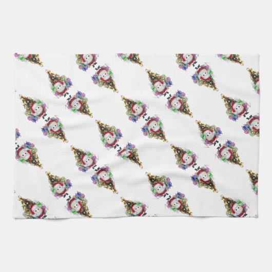 Linge De Cuisine Santa Egg Christmas (Horizontal)