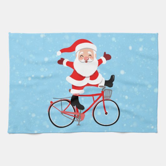 Linge De Cuisine Santa rides (Horizontal)