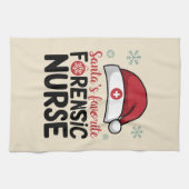 Linge De Cuisine Santas Favorite infirmière médico-légale Funny Noë (Horizontal)
