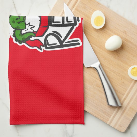 Linge De Cuisine Santasaurus (Quart Plié)