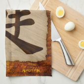 Linge De Cuisine Santé de zen de kanji (Quart Plié)