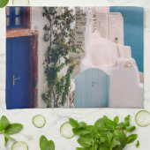 Linge De Cuisine Santorini Grèce - porte bleue à santorini grèce (Plié)